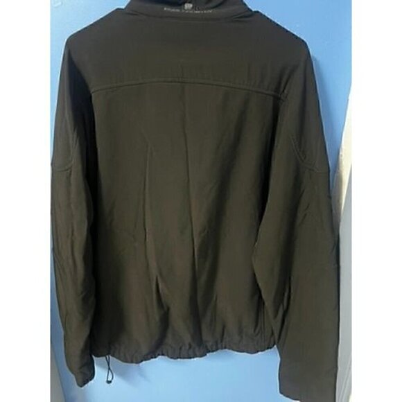 Free Country Mens Medium Black Softshell Jacket With Zippered Pockets & Adjustab - Picture 6 of 8